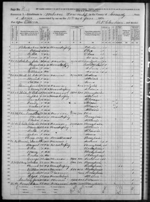 Census 1870 (pg. 1 of 2)