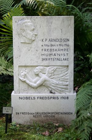 K.P. Arnoldoson's grave in Norra begravningsplatsen, Solna