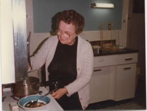 Ethel making chicken soup