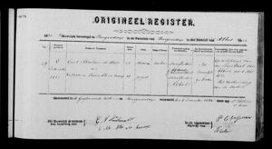 Gert Abraham van der Walt  and Catharina Maria Steenekamp marriage record. Dec 8, 1873