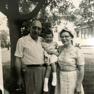 Grandpa and Grandma Mechling with Karen