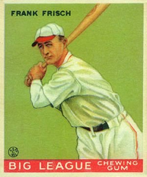1933 Goudey baseball card of Frank 