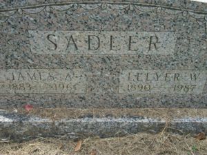 Lelyer  & James Andrew Sadler Headstone