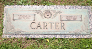 Headstone of George Dewey Carter and Theresa Yochim Carter