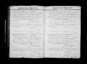 Marriage Record for W. H. Buttram and Annie McLeod