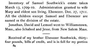 Genealogy of the Descendants of Lawrence and Cassandra Southwick of Salem, Mass