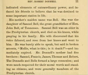 Excerpt from Rev. Robert Donnell biography (Lowry, 1867)