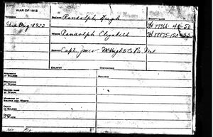 Hugh Randolph: 1812 Widow's Pension Card
