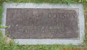 Rev Joseph Terrell Dotson tombstone