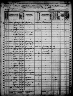 1870 Census McCalmont, Jefferson, Pennsylvania, United States
