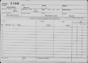 Mabel J Getchell Burial Record