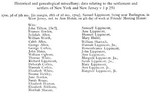Historical and genealogical miscellany; data relating to the settlement and settlers of New York and New Jersey Vol 1 p 215