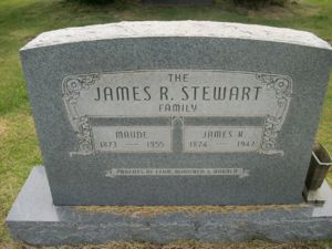James Riley & Maude Stewart Jr's. Tombstone.