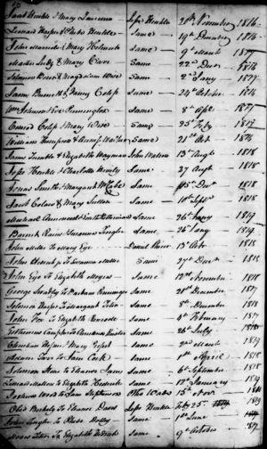 Obed Berkely and Eleanor Davis marriage record