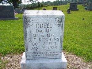 Odelle Kitchens' gravestone
