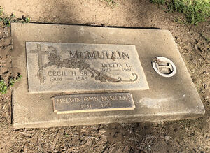 Cecil H., DeEtta G., and Melvin Olin MCMULLIN headstone