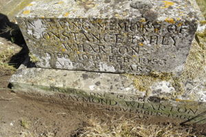 Constance  and Raymond Wharton headstone from Ringstead St Mary, Norfolk