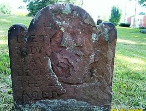 Here lyeth the body of George Havens who deceased Febr. the 25th., 1706, age 53 years.