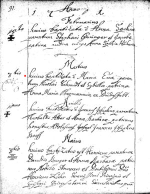 1701 Maria Eva Schmidt Birth Record