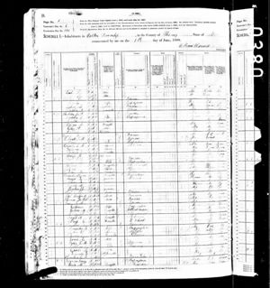 1880 United States Federal Census for Rebeca M. Gragg