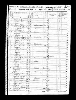 1850 Census for John Taylor Family