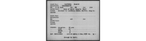 Immigration Card of Donald Campbell and family