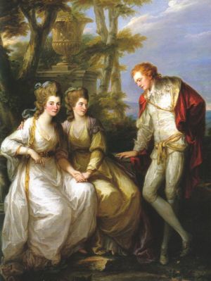 Portrait of Lady Georgiana, Lady Henrietta Frances and George John Spencer, Viscount Althorp.