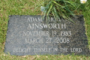 Adam Thomas Ainsworth - Headstone
