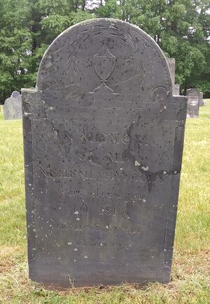 Nehemiah Woods grave marker