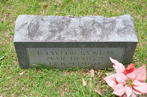 Taylor Bynum - Headstone