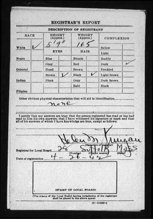 WW II Draft Registration-page 2