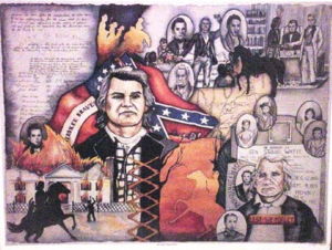 Stand Watie Poster by Frankie Sue Gilliam [includes Major Ridge, John Ridge, Elias Boudinot, and Stand's wife and children