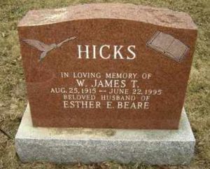 Esther Hicks Tombstone