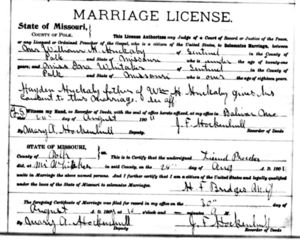 William Hayden Huckaby & Iona Whitaker Marriage
