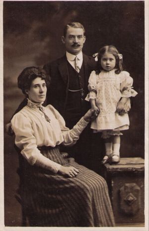 Annie with husband  Charlie Waterhouse and daughter Elena (Lena)