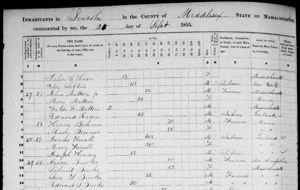 Brooks Family - 1855 Census