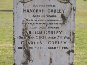 Charles, Hanorah & William Cobley