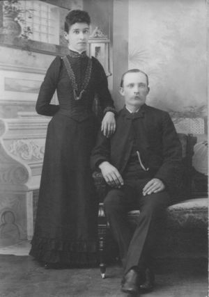 Walter Henry Bilslend, Lucy Walker Johnson Bilslend Married 01-12-1887