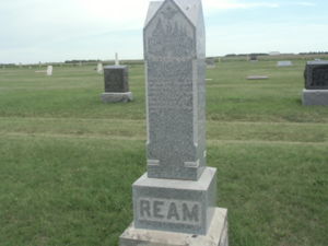 Reuben Ream - gravestone
