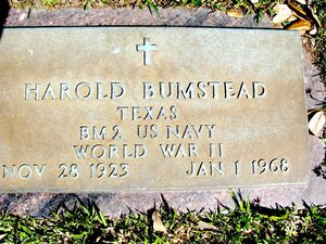 Harold Bumstead military headstone