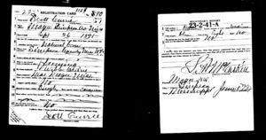 Scott Currie - WW I Draft Registration Card