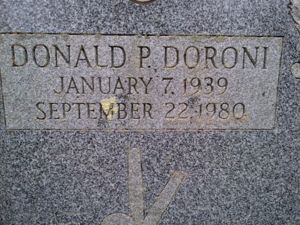 Donald Doroni grave marker