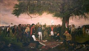 Santa Anna Surrenders to Sam Houston