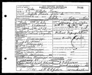 Lafayette Monroe Jones - Texas Death Certificate