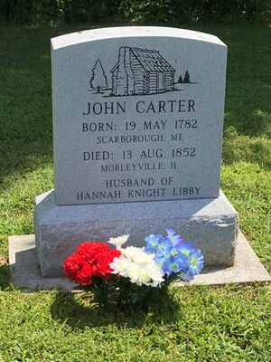 John Carter Headstone (front)
