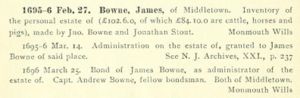Capt. James Bowne Will