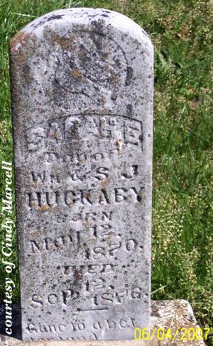Sarah E Huckaby Headstone