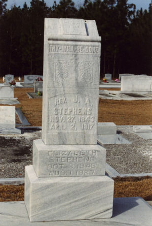 Joshua A & Elizabeth (Smith) Stephens tombstone