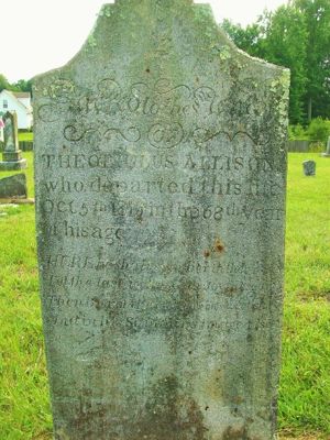 Gravestone for Theophilus Allison