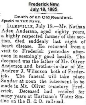 Obituary of Nathan Aden Anderson